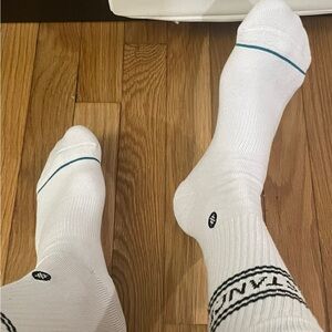 Stance White Athletic Crew Socks